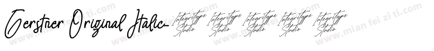 Gerstner Original Italic字体转换